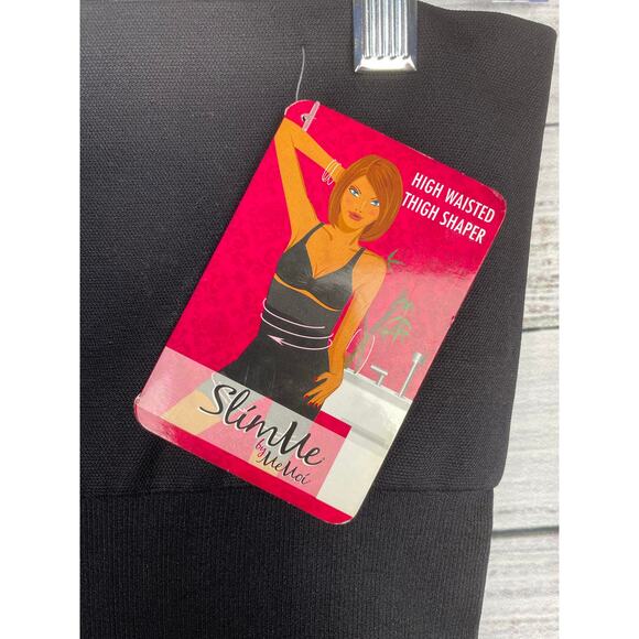 SlimMe by MeMoi High Waisted Thigh Shaper Black Size Large NEW Shapewear - Picture 3 of 10